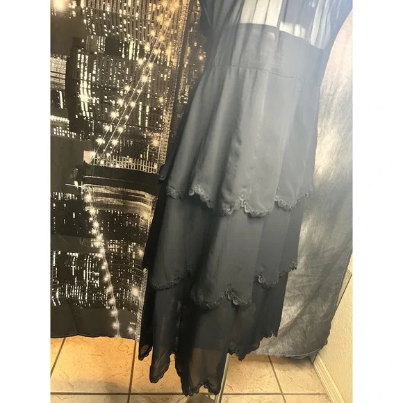Anthropologie Maeve Black Witchy Fairy Dress Size 4 Goth Whims - Picture 5 of 10